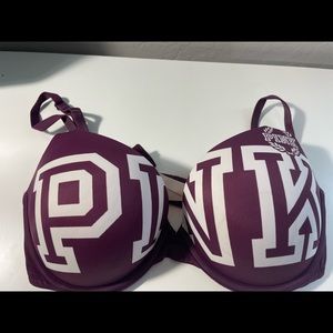 PINK - Maroon Push-up Bra